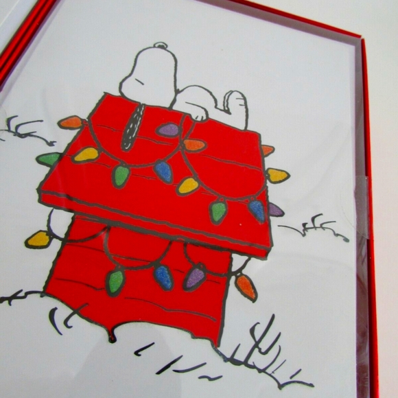 Snoopy "Sleeping on his Dog House" Holiday Boxed Cards NWT - Picture 3 of 7